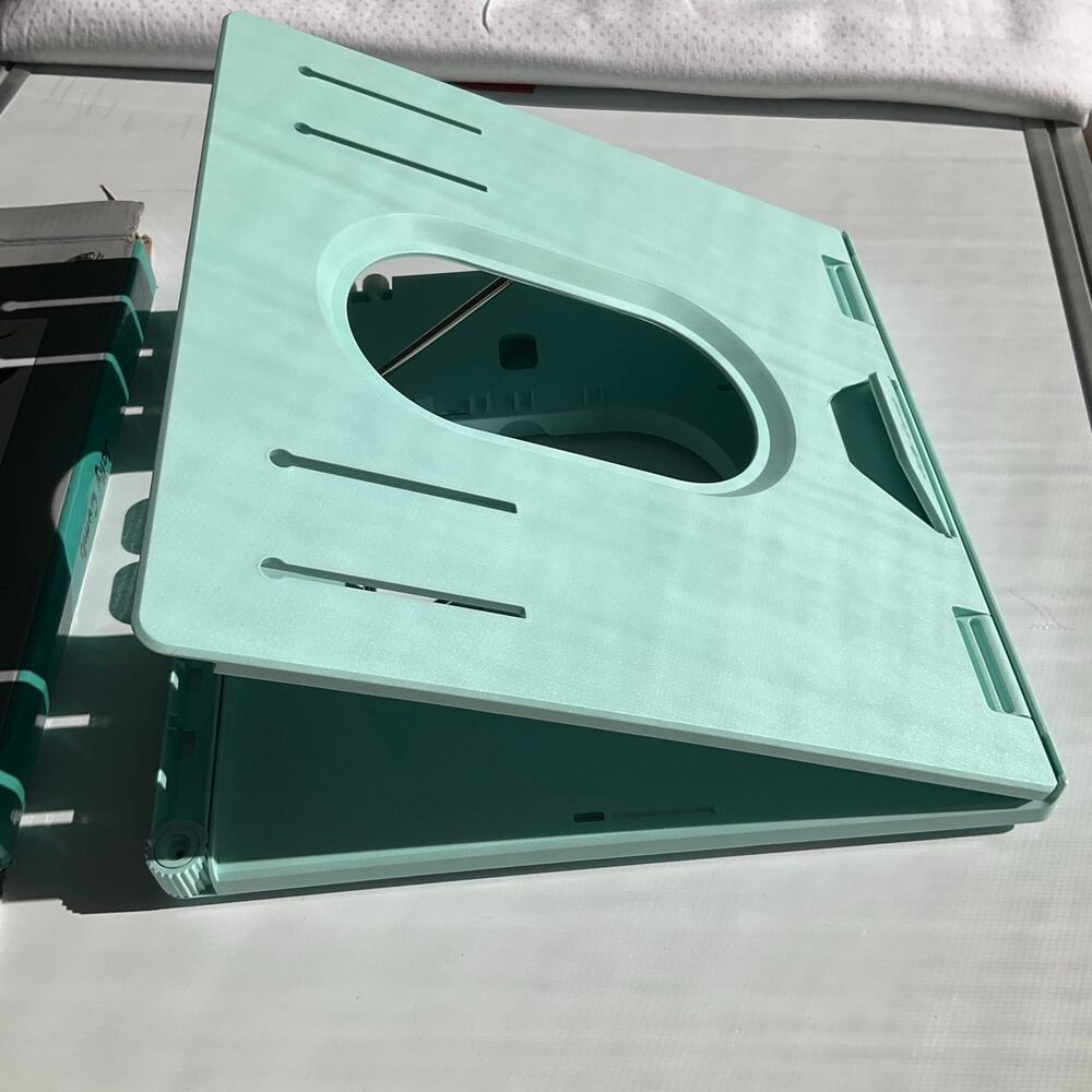 Foldable stand with 9 - step adjustable height & angel for ergonomic comfortable